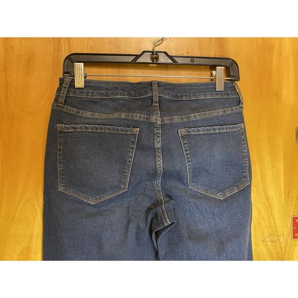 Chaps Mid Rise Crop Kick Jeans Womens 8 Light Wash Blue Stretch Denim - Picture 9 of 12